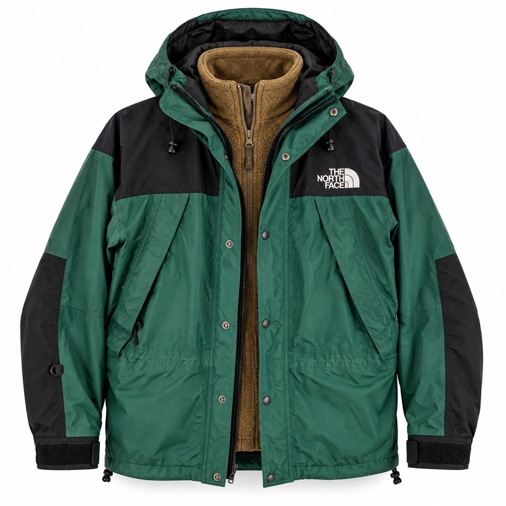 Vtg The North Face Mountain Light GoreTex Jacket Coyote Military NWU Liner Med